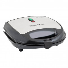Set aparat pentru sandwich si vafe 3in1 First Austria FA-5342-3, 700W, 3 tipuri de placi, Gratar, Inox/negru