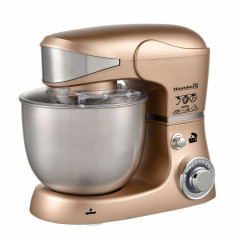 Mixer planetar cu bol din inox Hausberg HB-7620AU, 1000 W, 6 trepte, 5 L, Auriu