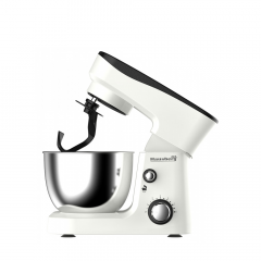 Mixer electric cu bol inox Hausberg HB-7625AB, 3.5 L, 700 W, 6 trepte, Alb