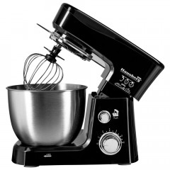 Mixer electric cu bol inox Hausberg HB7625NG, 3.5 L, 700 W, 6 trepte, Negru