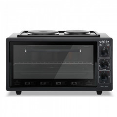 Cuptor electric Voltz V51441BK50, 2900W, 2 plite, 50 litri,  Negru